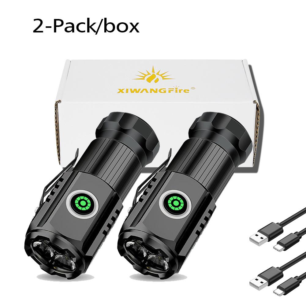 3*F350 LED Mini  Flashlight Powerful Aluminum Alloy EDC Rechargeable Torch SST20 2000LM Lamp with Tail Magnet Tactical Lantern