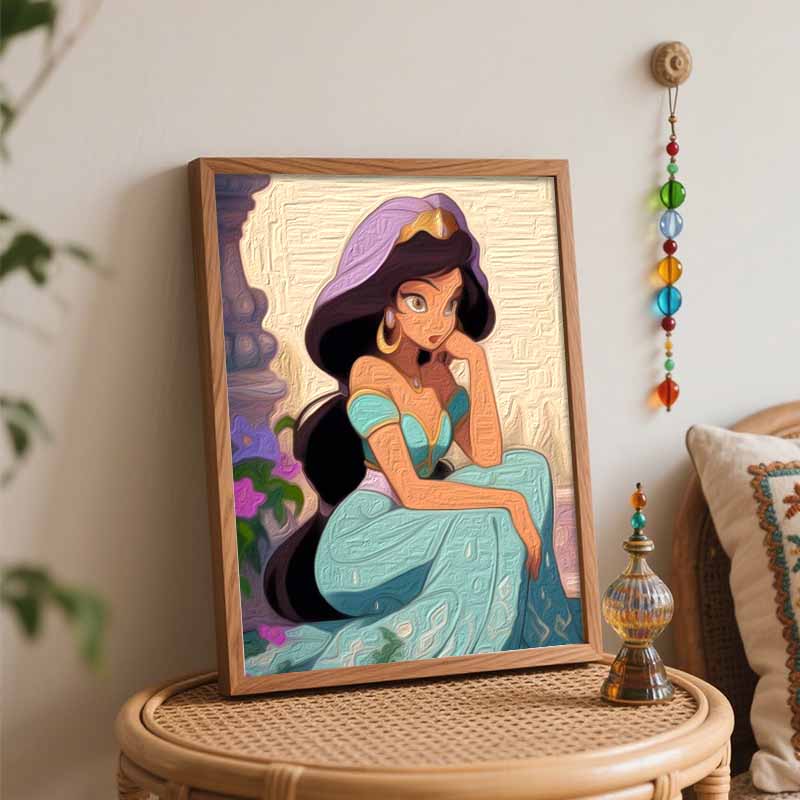 Disney Jasmine Oil Painting Painting Art Set Handmade Diy Gift Home Decoration