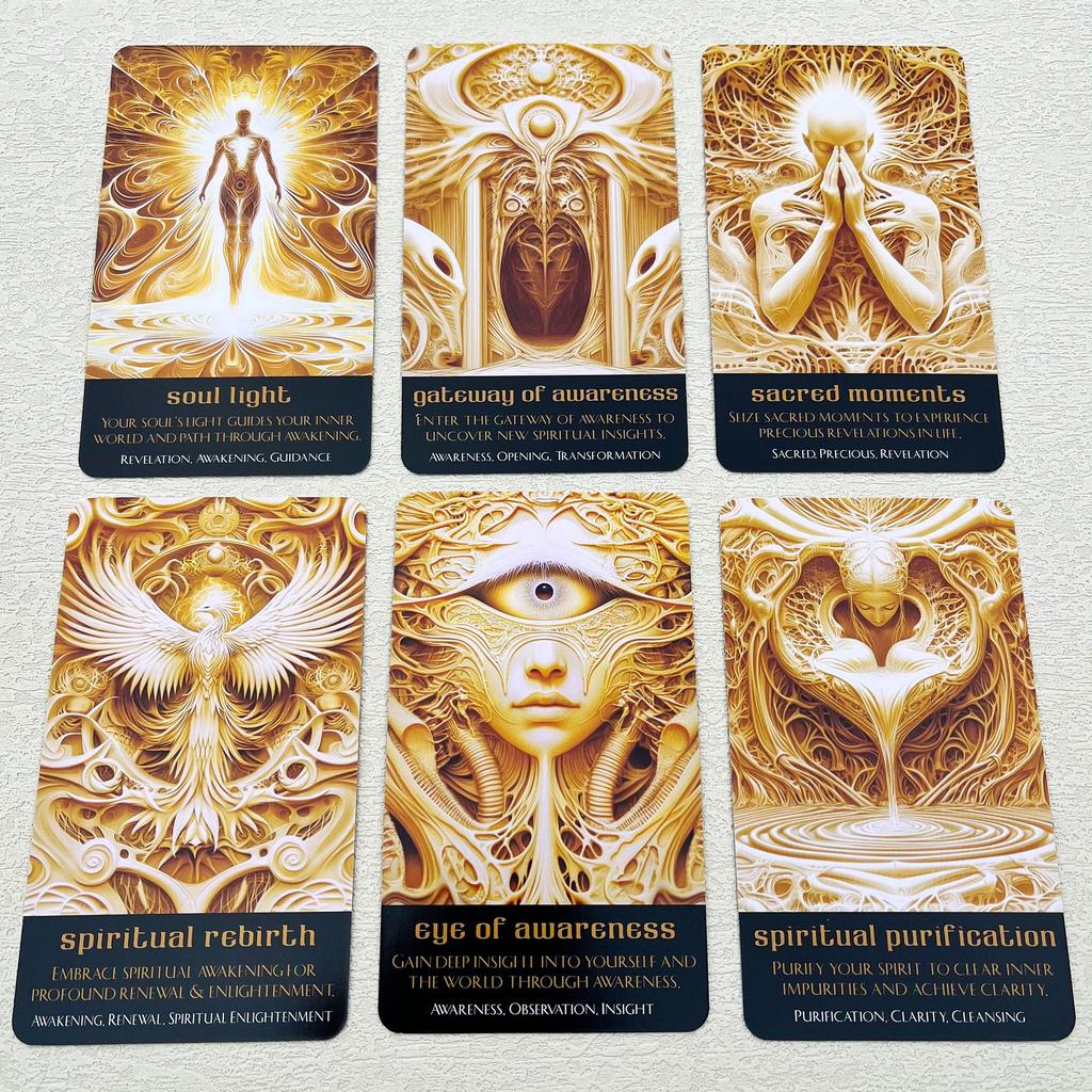 GZXINKE Soul Light Oracle Oracle Spiritual Oracle Explore Cosmic Wisdom and Intuitive Insights Deck, Beginner's Cards, Cards,