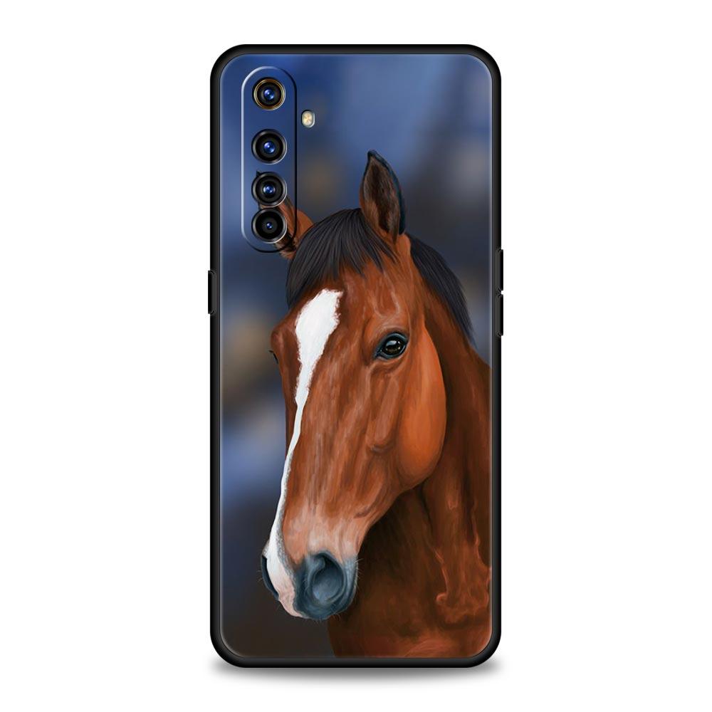 Animal Horse Soft TPU For Realme 13 12 11 10 9 Pro Plus GT3 GT2 C21 C25 C35 C53 C55 C67 Pro 5G Phone Case Cover Fundas Capas Bag