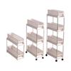 Utility Cart Sturdy Slim Storage Cart for Laundry Room Bathroom Narrow Place