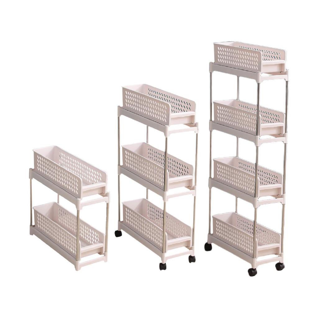 Utility Cart Sturdy Slim Storage Cart for Laundry Room Bathroom Narrow Place
