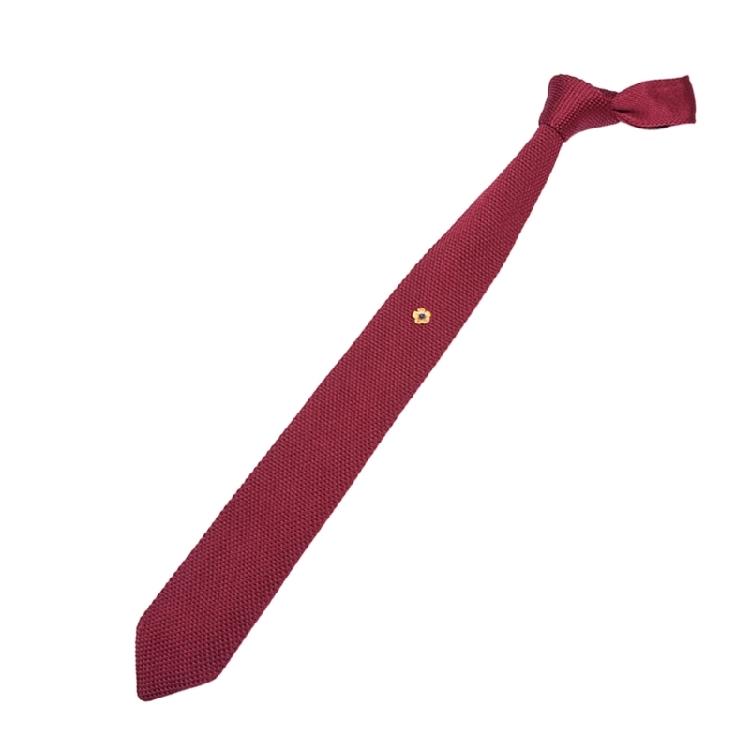 Solid Color Necktie Flexible Knitted Tie Easy Maintenances Polyester Fabric Neckwear for Work Holiday Formal Event