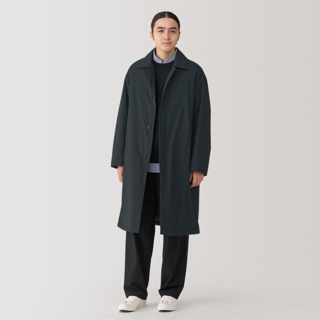 MUJI Washable Padded Trench Size AD0VNA4A Men's Coat, Black, L,