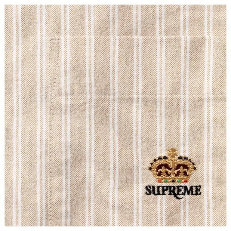Supreme Loose Fit Flannel Oxford Shirt Tan Stripe (26FW)