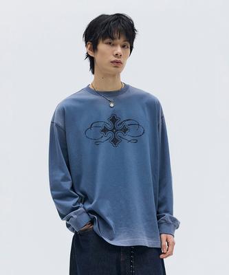 MAISON MINED Celtic Cross Long Sleeve Blue