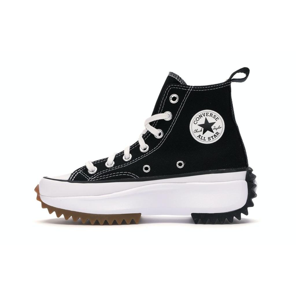 Converse Run Star Hi Black Unisex Sneakers White Gum 166800C
