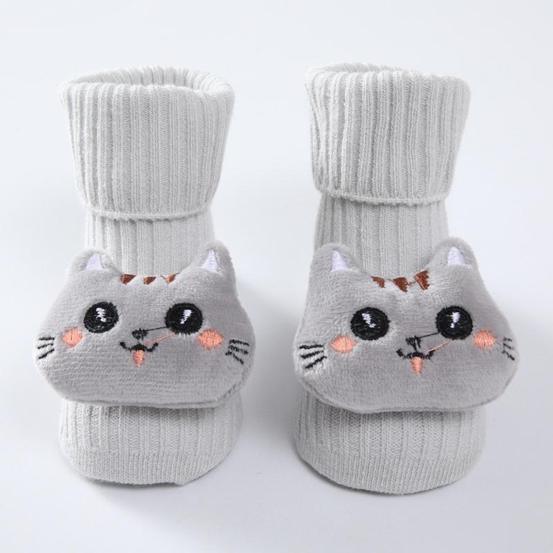 Cotton Baby Socks Solid Cartoon Animals Newborn Warm Sock for Girl Boy Non-skid Toddler Floor Sock Soft Toddler Socks 0-12M