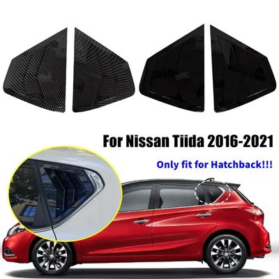 Para Nissan Tiida Hatchback 2016- Plástico ABS Cubierta de Persiana de Cuarto de Ventana Lateral Adhesiva Accesorios de Decoración