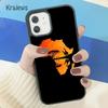 Krajews Africa Map Geography Soft Phone Case Cover For iPhone 17 Air 16 15 14 Plus 11 12 13 Pro Max Coque Shell Fundas