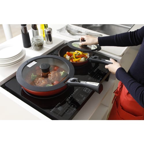 IRIS OHYAMA Multi-Handle, Black, for Frying Pans (Diamond Coated Pan and Ceramic Color Pan) CQP-H3