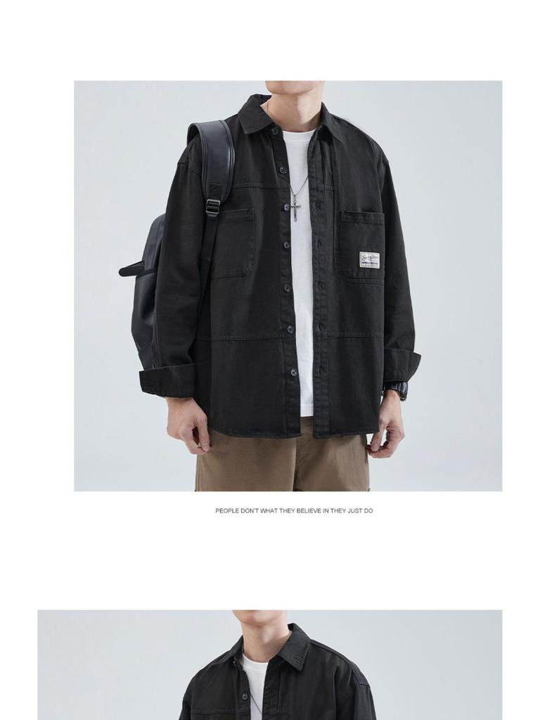 Men's Japanese Style Casual Spring & Autumn Workwear Shirt Jacket