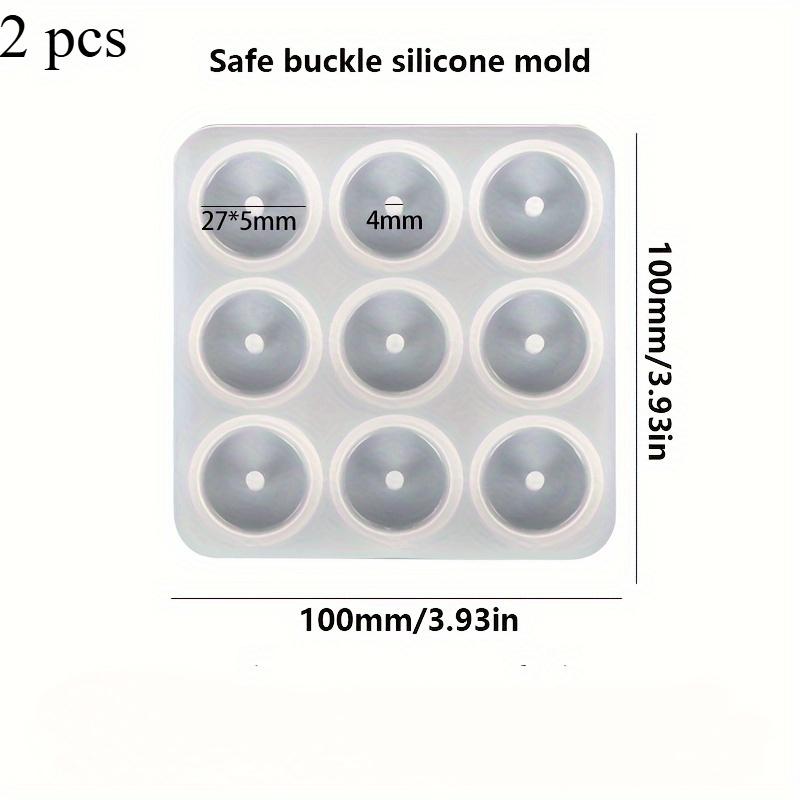 

2 Pcs Silicone Resin Casting Molds for DIY Jewelry Making Fantasy Themed Rectangle Shape Glazed Imitation Jade Peace Buckle Pendant Drop Rubber Mold 2 pcs