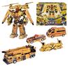 4 IN 1 Golden Tobot Justice Giant V Transforming Robot To Car Toys Korea Cartoon Brothers Anime Tobot Transformation Car Toy
