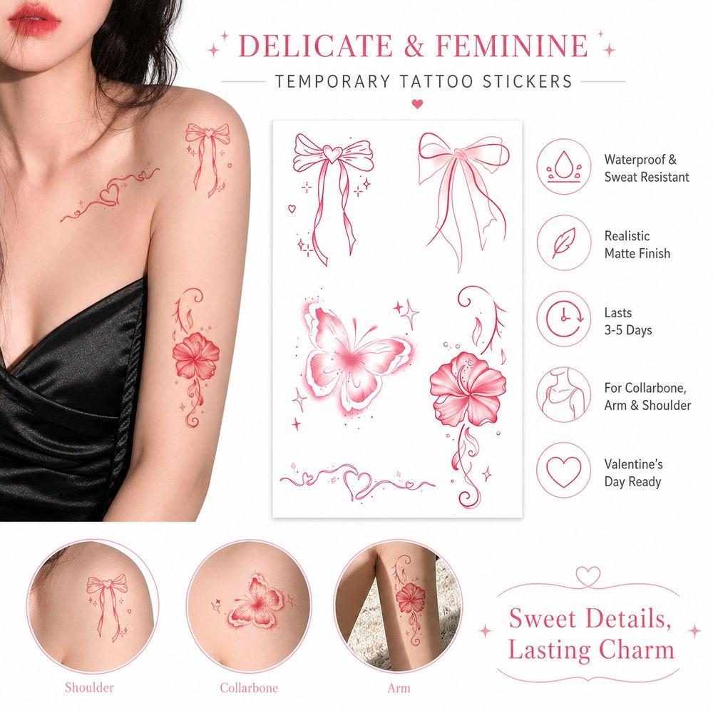 Sweat Resistant Temporary Body Tattoos Waterproof Fake Tattoo Stickers Temporary Body Tattoos