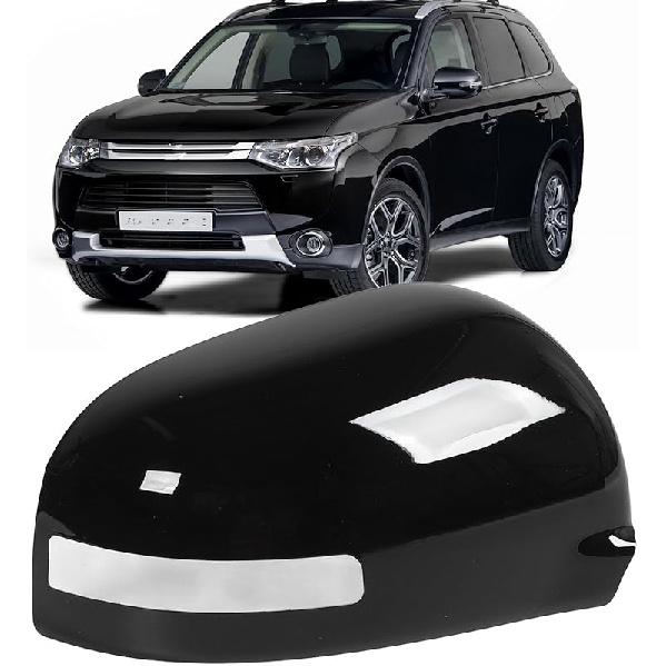 Car Rearview Mirror Covers for Outlander 2013-2019, Left Right Side Mirror Covers, Gloss Black Door Mirror Covers, Easy Installation (Left Right (7632C490HA)