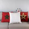 Pillow Case luxurious home office, sofa decorative Multi sized car seat cushions, pillowcases Morocco flag map logo