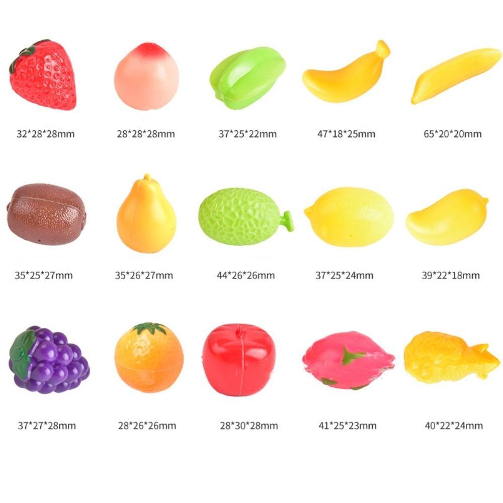 20pcs Lifelike Artificial Fruits Model Strawberry Simulation Kitchen Toy Children/Kids