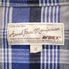 AVIREX Check Long Sleeve Flannel Shirt XL Gray Back Chain Stitch Men's Used