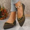 N Nü Spring/Summer New Pointed Toe Flat Single Shoes Large Size Fashion Flying Weaving One Step Casual Women's Shoes