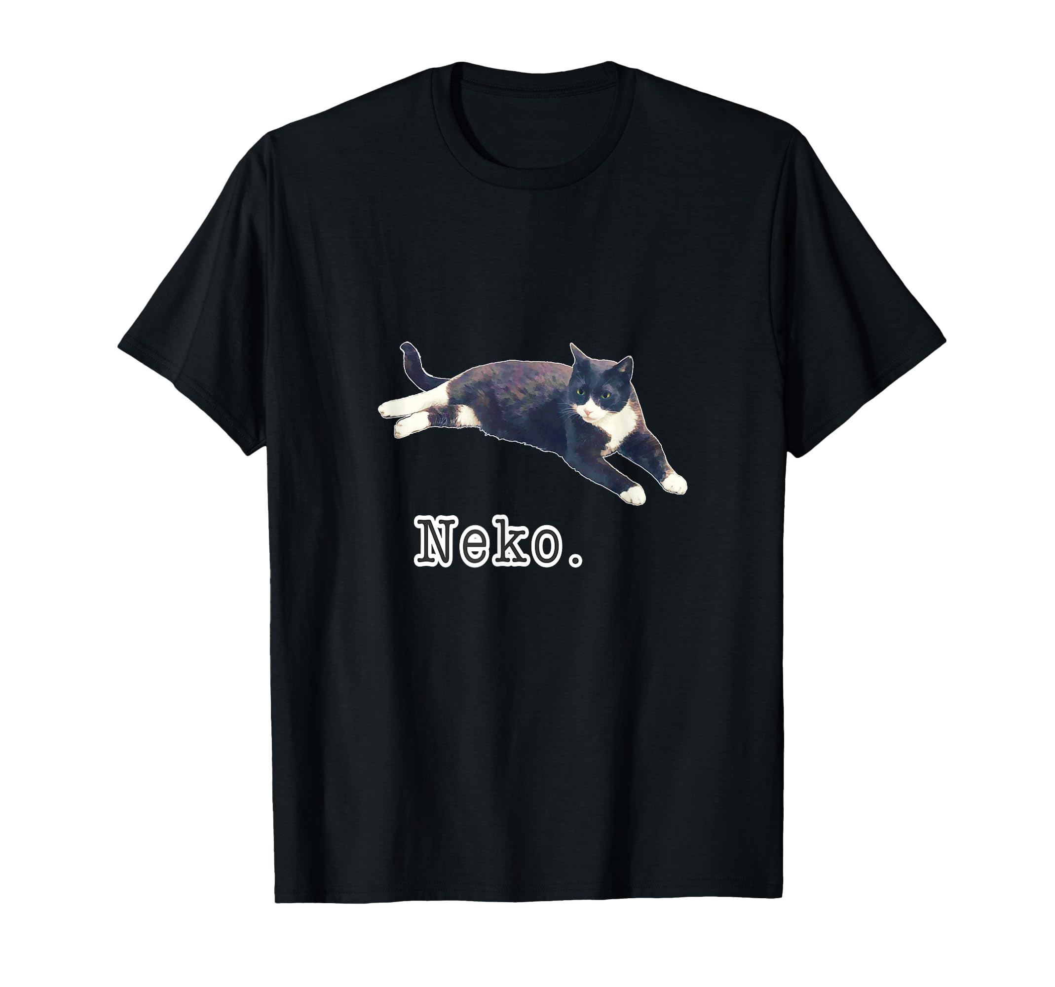 

Realistic Cat Cat Animal Cute Illustration Hachiware Relaxed [Animal Friends] T-Shirt чёрный