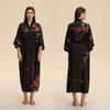 Yaoting Satin Plus Size Women's Long Sleeve Pajamas and Bathrobe Set - Spring/Fall Collection WP5021