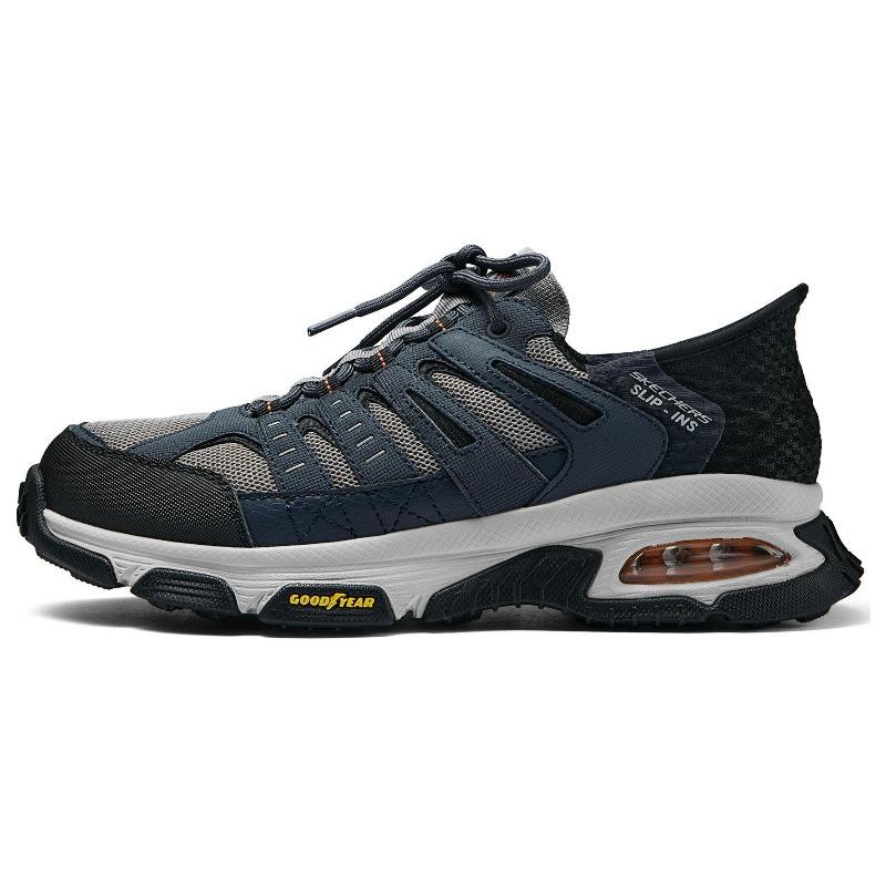 Skechers OUTDOOR Men Black Blue Low Top Trail Running Shoes Fabric Breathable Lightweight Comfortable 237322C-NVGY 39.5