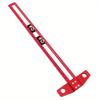 2 In 1 Woodworking Scriber Multifunctional Drilling Positioning Ruler Aluminum Alloy T Shape Marking Tool Metric