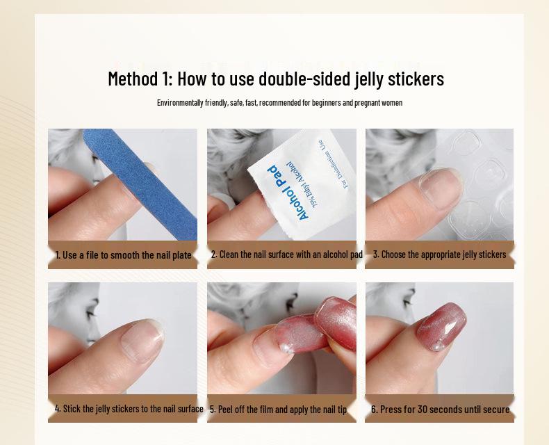 Handmade High-End Removable Tulip Cat-Eye Blush False Nail Tips