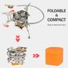 5800W Foldable Camping Gas Stove 3 Burners Piezo Ignition Lightweight Windproof Backpacking Stove Outdoor Cooking Stove