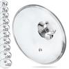 Orion 22cm Universeller Glasdeckel mit Edelstahlrand und Dampfloch