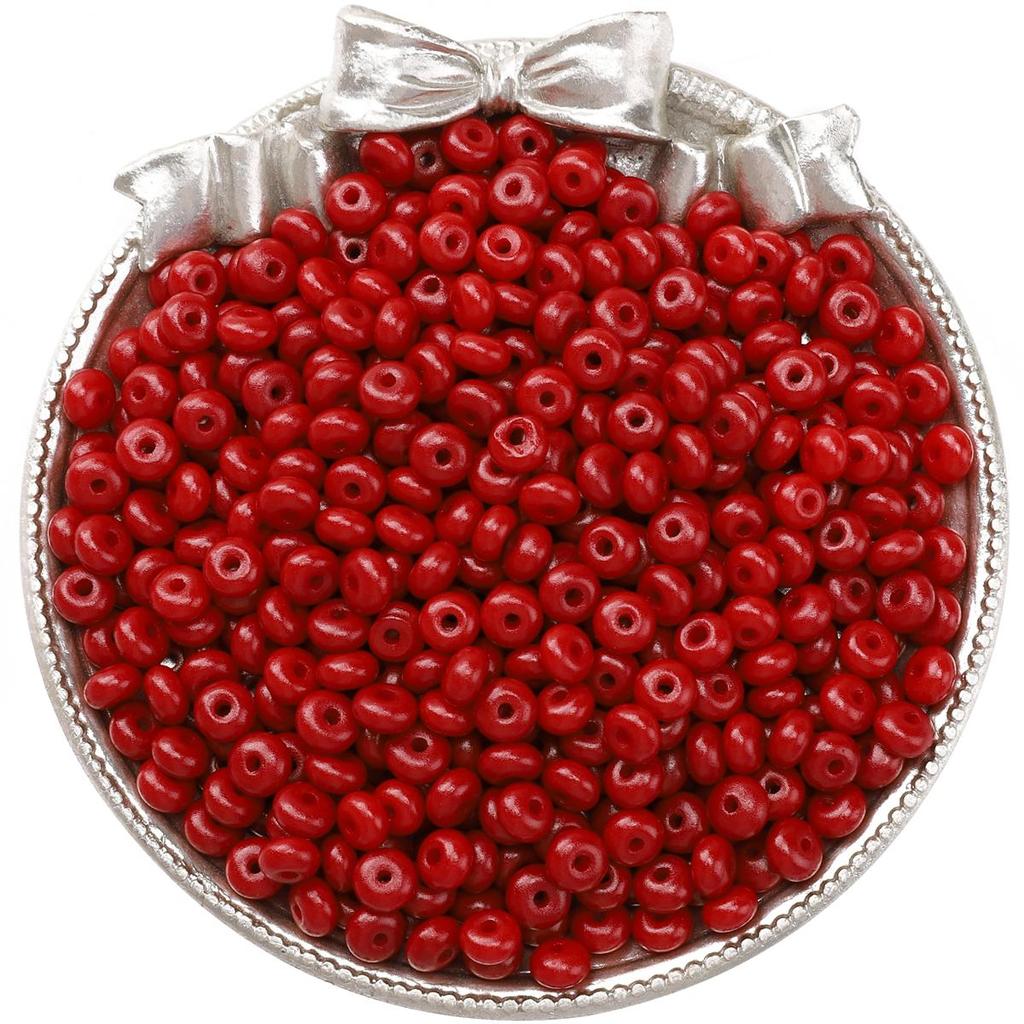 60 Stück Flaschenglasperlen Charm Ölgemälde Abacus Tschechische Perlen Seed Spacer Perlen für die Schmuckherstellung Zubehör