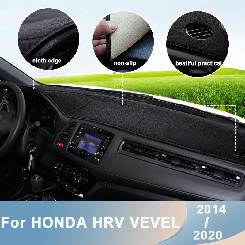 Car Dashboard Avoid Light Pad Instrument Platform Cover Mat Carpet For Honda HR-V HRV Vezel 2014-2017 2018   Accessories