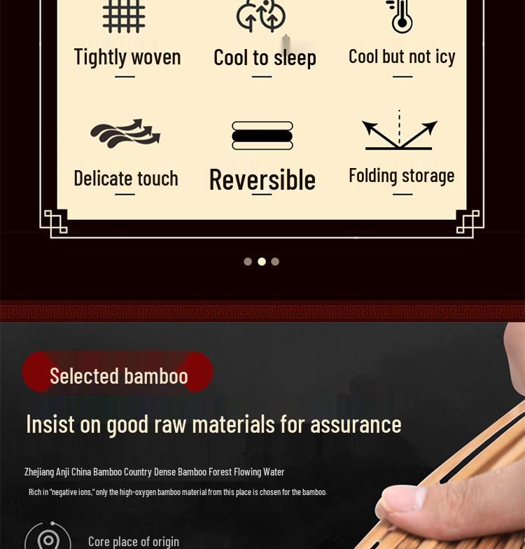2026 New Style Ice Silk Bamboo Mat - Summer Foldable Dormitory Straw Mat for Single Bed