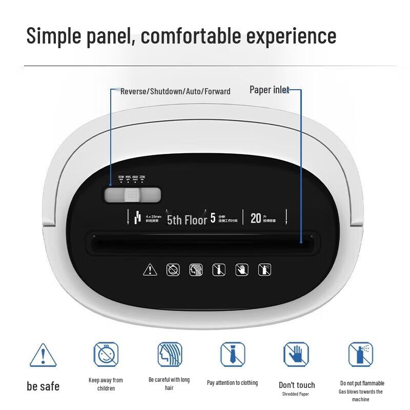 Deli 34529 Office Shredder CN plug (adapter included)