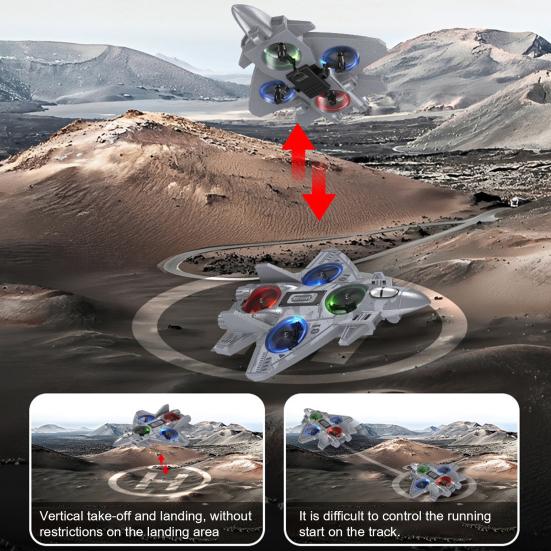 Kinder Fernbedienung Flugzeug Spielzeug mit LED Lichtern 360 Grad Stunt Flip Mini EPP Schaumstoff Kampfjet Modell Anfänger Kinder Erwachsene 2,4 GHz RC Flugzeug