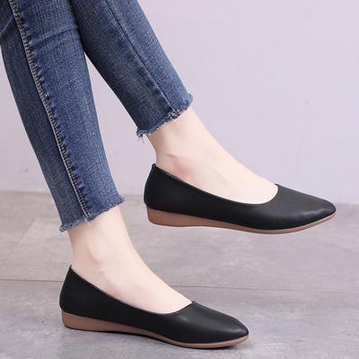 Popular   Four Seasons New Korean Shallow Mouth Dress Shoes for Women Soft Bottom Women's Wedges Low Heels Pumps Flat Shoes