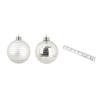 Set de 8 boules decor raye