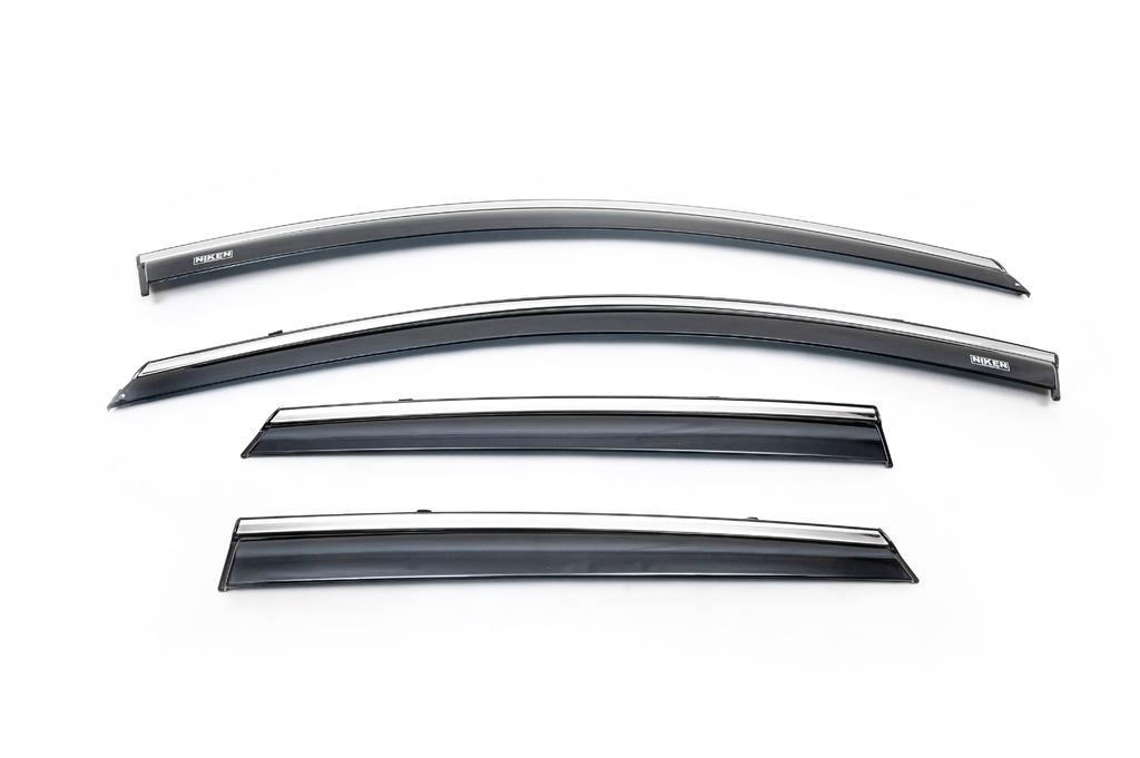 Ветровики с хромом (4 шт, Niken) для Toyota Auris 2012-2018 гг