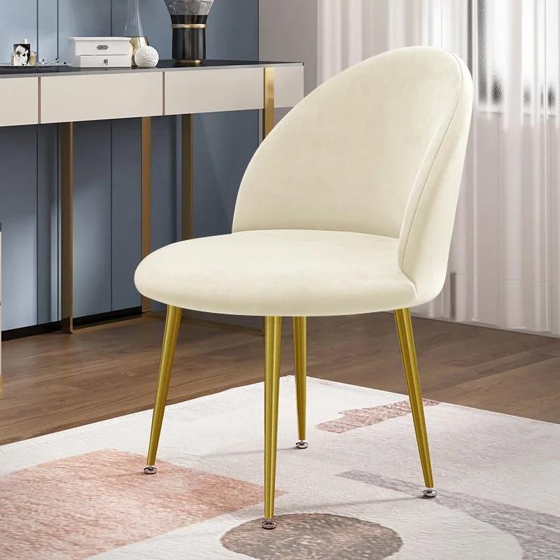 Velvet Fabric Shell Chari Cover Soft Comfortable Stretch Duckbill Shaped Backrest Seat Covers for Dining Room Home Seat Case 1PC
