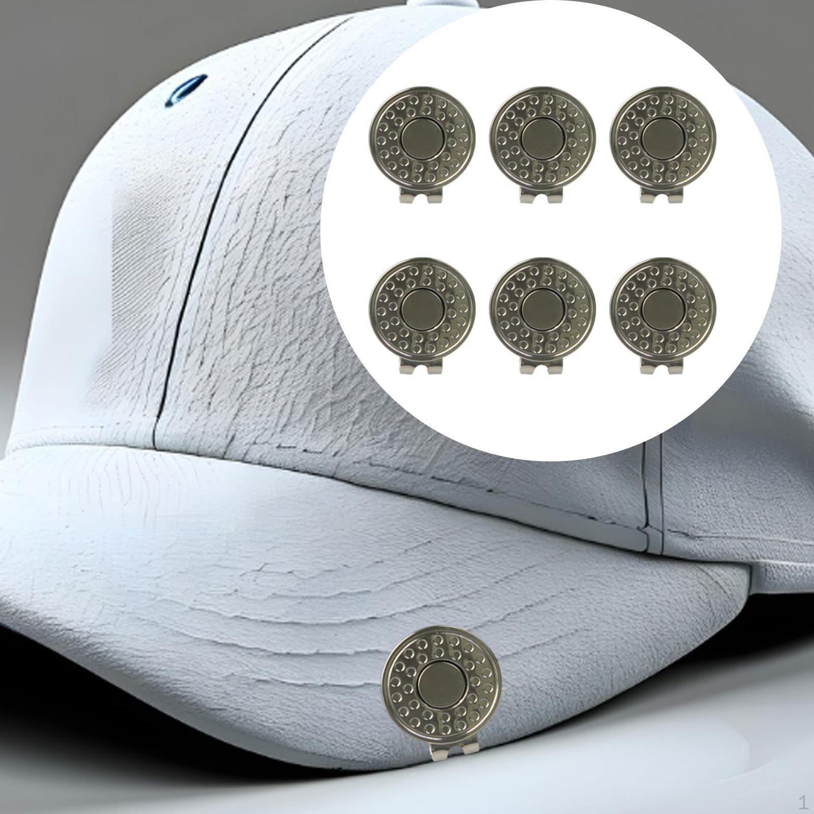 

6 Golf Cap Clips, , Easy to Install And Professional Accessories. With Dots