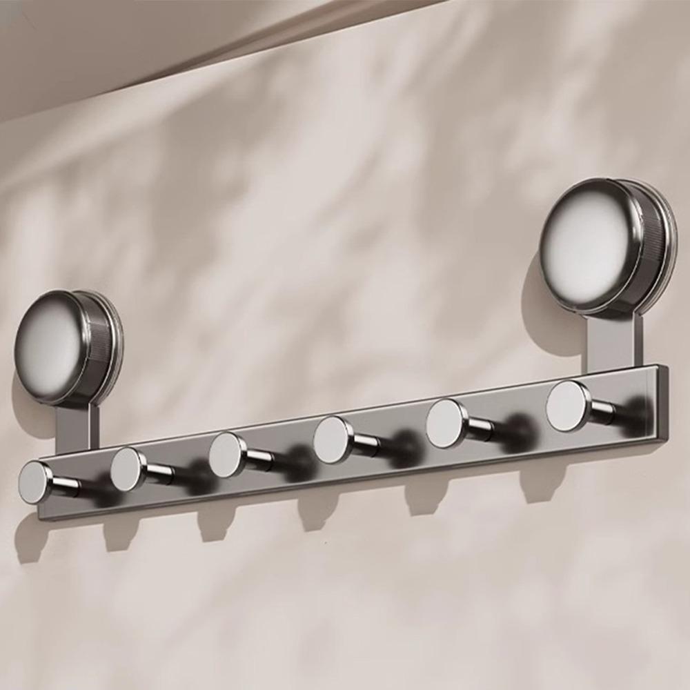 4/5/6 Hooks Suction Cup Door Hook Rust-proof Robe Hook Movable Clothes Hangers  Bedroom