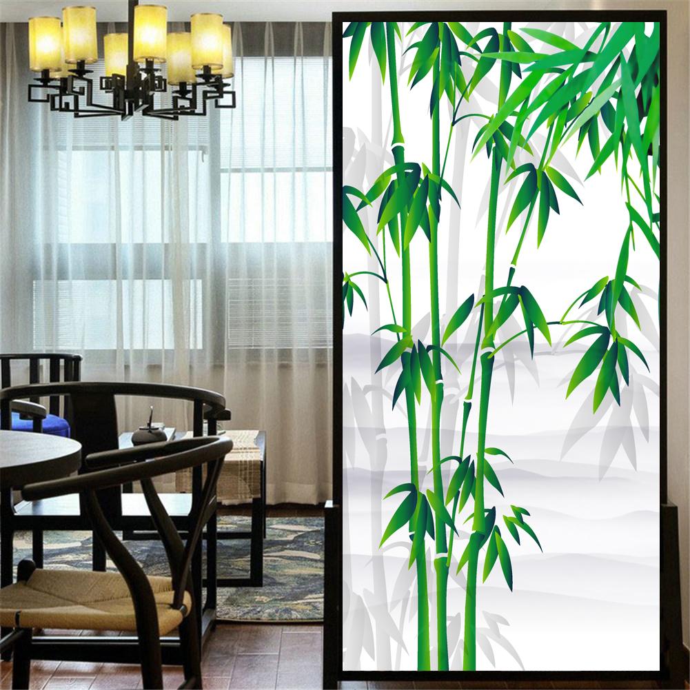 

Privacy Windows Film Decorative Forest Stained Glass Window Stickers No Glue Static Cling Frosted Window Cling Window Tint (as the picture,40x60cm WxH)