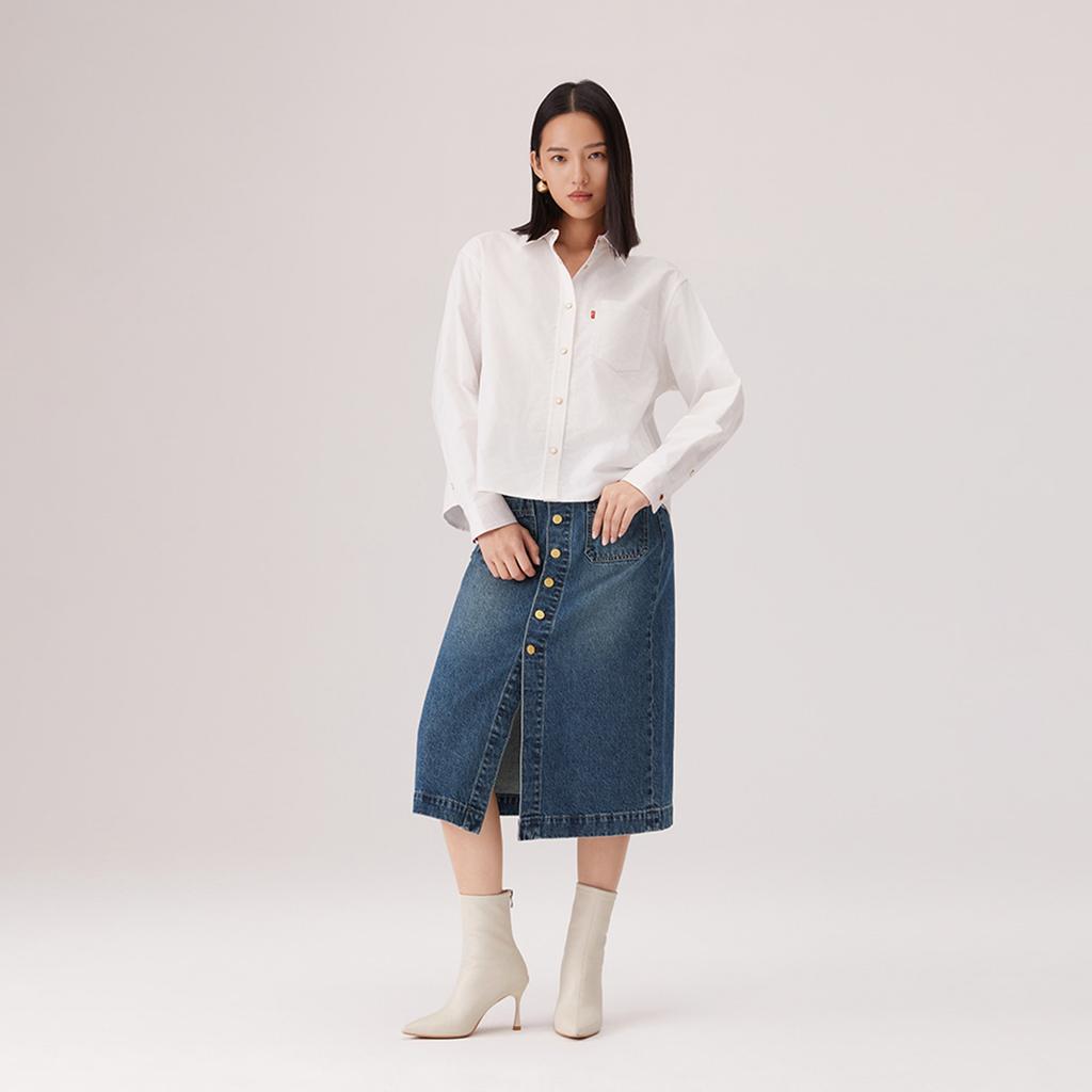 Levis Relaxed Comfortable Versatile Simple Shirt Women Tops 006Q7-0000