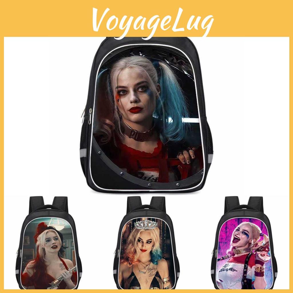 Harley Quinn Velkokapacitní Lehký Školní Batoh z Oxfordské Látky Pro Děti