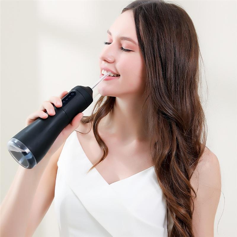 B69A Electric Oral Irrigator  Taltar Remover Compact Size Easy To Travel Home Use чёрный