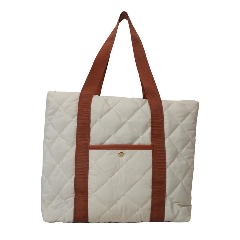 Urban Minimalist Fashionable Large Tote Bag For Women In Trendy Plaid Design Multiple Colors Available