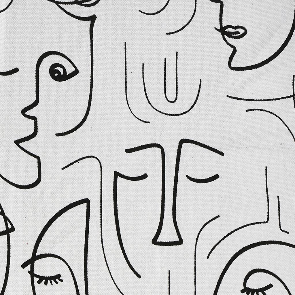 Les Trésors De Lily [A2286] - Baumwollteppich 'Arty' schwarz weiß - 170x120 cm