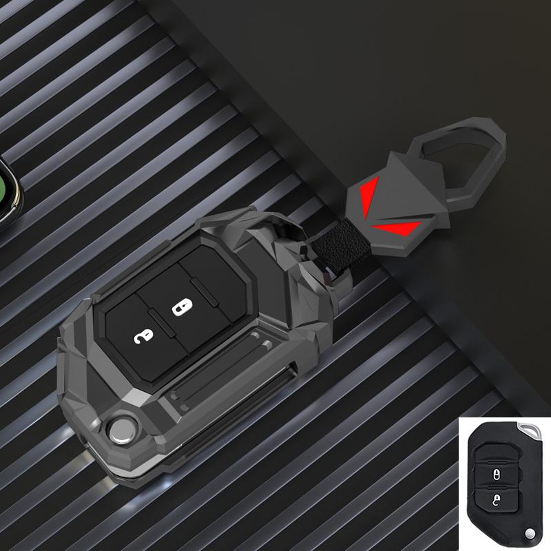 

Zinc Alloy 2 3 4 Buttons Car Key Case Cover For Jeep Wrangler JL TJ Gladiator JT 2018 2019 Remote Keyless Shell Holder Accessori