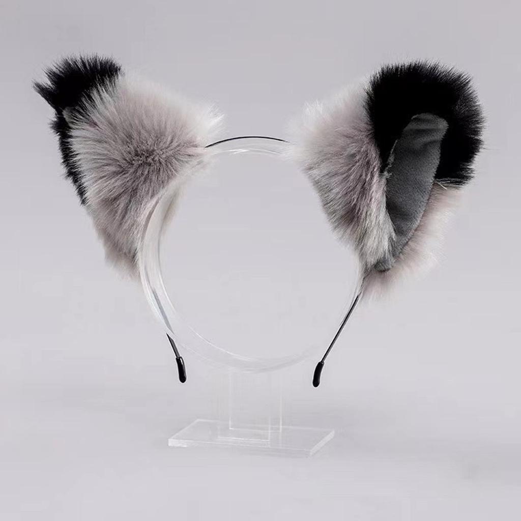 Diadema y pinzas con orejas de animales: Gato, zorro, perro lobo con cascabeles: accesorios para el cabello de cosplay para mujeres.